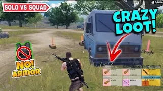 No Armor 🚫 only Mk-14 ( solo vs squad ) domination 🔥 Amazing loot🤑 |  Pubg Metro Royale Chapter 10