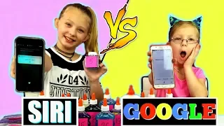 SiRi vs GooGLE Picks MY SLiME INGREDiENTS Challenge!!!