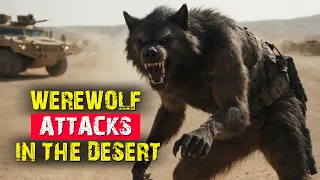 Werewolf Horror Story. Werewolf attacks in the desert