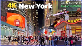 【4K】WALK NEW YORK City - Times Square - USA Travel vlog