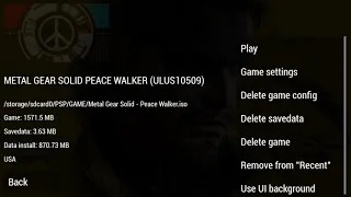 Best settings for metal gear solid peace walker ppsspp