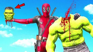 Hulk vs Deadpool FIGHT AND Destroys LOS SANTOS In GTA 5  PART 2 | Incredible Hulk VS Venom