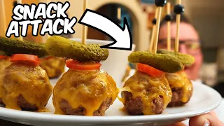 ABSOLUT SNACK ATTACK | CHEESEBURGER MEATBALLS - Party Snack schnell & einfach