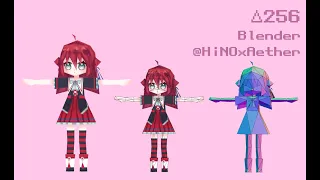 【256fes】ローポリ未経験の魔女が256ポリゴンの分身つくるわよ【Blender】