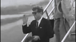 August 20, 1962 - President John F. Kennedy, Robert, Ethel and Edward arriving at Andrews AF Base