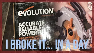 Evolution Power Tools Multi-material circular saw: I killed it