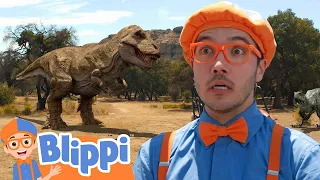 Blippi x T-Rex Crossover | Blippi | Kids Songs | Moonbug Kids