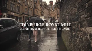 A Walk through the Streets of Edinburgh Old Town In The Rain