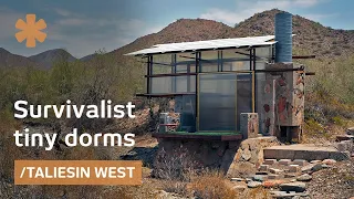 Survivalist tiny dorms at Frank Lloyd Wright's Taliesin architecture school