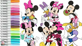 Disney Minnie Mouse and Friends Coloring Book Compilation Mickey Daisy Donald and Goofy