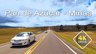 4K DRIVE Pan de AZUCAR to Minas URUGUAY 4K video UY TRAVEL