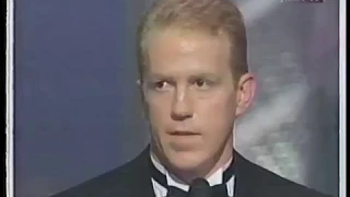 Brian Leetch talks about Vladimir Konstantinov at NHL awards show (1997)
