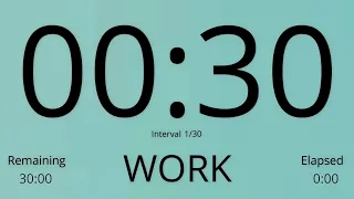 Tabata Timer 30/30 - HIIT Timer 30/30 - Interval Timer 30/30 ( without music )