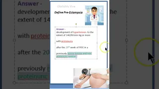 Obstetrics Pre Eclampsia Definition Viva