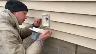 Installing Exterior Outlet in Vinyl Siding in 10 Minutes