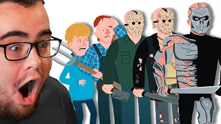 Reacting to JASON VOORHEES the EVOLUTION!!