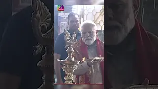 PM Modi offers prayers at Bhadrakali Temple in Hanumkonda ,Telangana