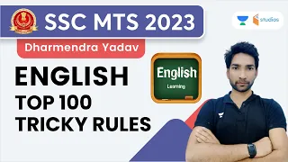 English Top 100 Tricky Rules | SSC MTS 2023 | Dharmendra Yadav