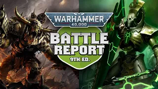 Orks vs Necrons Warhammer 40k 9th Edition Battle Report Ep 246