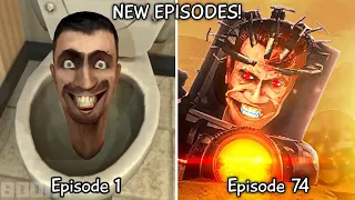 Skibidi Toilet 1 - 74 All Episodes (60 FPS REMASTERED) Upgraded G-Man REVENGE (Episode 75?)