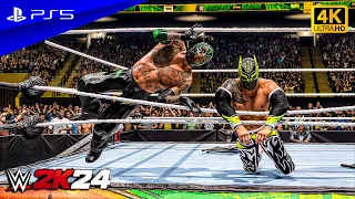 WWE 2K24 - Rey Mysterio vs. Sin Cara | Table, Ladder & Chair Match | PS5™ [4K60]