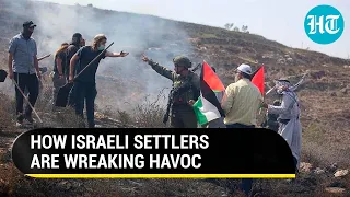 Palestinians Battle Israeli Settlers As Gaza War Sparks Violence In West Bank | Watch