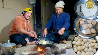 we are cooking potato & soya balls mustard dry mix soup curry || @bhumicooking