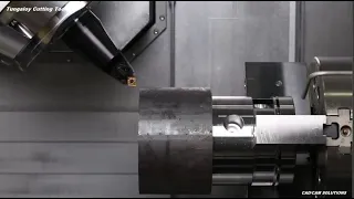 CNC Machine Turning Working Process with Tools Cutting Tungaloy