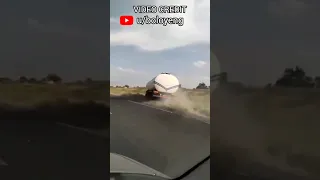 Truck Gets Forced Off Road - Reckless Driver