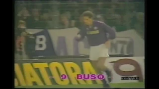 COPPA UEFA 1989 Fiorentina gol di Renato Buso al Sochaux