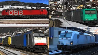 Tirol/ Brennerbahn: ROLA-Züge🇦🇹↔🇮🇹Brenner/Brennero mit SIEMENS Vectron, Taurus 1216, BR185 in Matrei