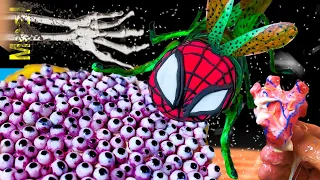 Spider man Grasshopper Swarm for Dinner! | ASMR eating Sounds [fictional video] | Kluna Tik Style