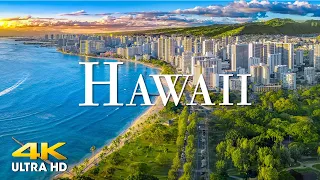 FLYING OVER HAWAII (4K UHD) Amazing Beautiful Nature Scenery with Relaxing Music | 4K VIDEO ULTRA HD