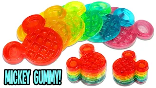 How to Make Disney Mickey Mouse Rainbow Gummy Waffles | Fun & Easy DIY Jello Desserts!