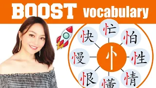 RADICAL" 忄"(Vertical heart) 21 words it forms  related with Feelings/Emotions/ Learn Chinese FAST