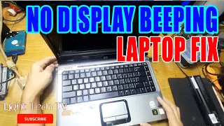 HOW TO FIX LAPTOP NO DISPLAY BEEPING