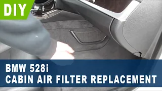 BMW 528i Cabin Air Filter Replacement ( 2012 2013 2014 2015 2016 )