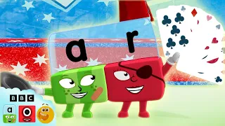 Letter Team AR and Pirate Alphablocks | Learn to read