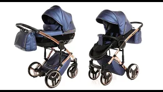 Baby Stroller Luxury pram JUNAMA Diamond Fluo Line Blue 01