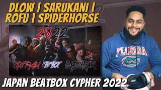 Japan Beatbox Cypher 2022 | Dlow | Sarukani | Rofu | Spiderhorse | REACTION