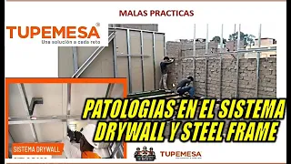 PATOLOGIAS EN EL SISTEMA DRYWALL Y STEEL FRAME. Curso charla completa. Peru tupemesa.