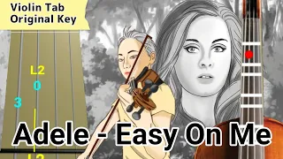 Adele - Easy On Me (Play Along Violin Tab Tutorial)