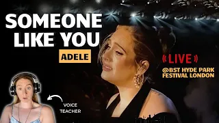 Voice Teacher Reacts to Someone Like You LIVE Adele Hyde Park London 2022