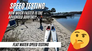 Which is faster? Flatwater Speed testing an intermediate surfski vs an advanced level surfski