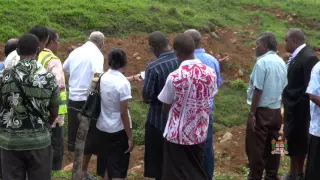 Fijian Prime Minister, Hon. Voreqe Bainimarama visits the new Irrigation Canal in  Nasarawaqa