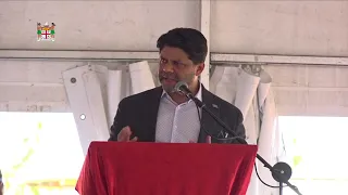 Fijian Attorney-General Aiyaz Sayed-Khaiyum officiates at the ground breaking ceremony in Lautoka.
