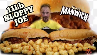 Largest Sloppy Joe Ever Challenge |11lbs | ManvFood | Tots | GiantFoods