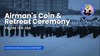 USAF BMT Airman's Coin and Retreat Ceremony: Flights: 169-184 -- February 21, 2024