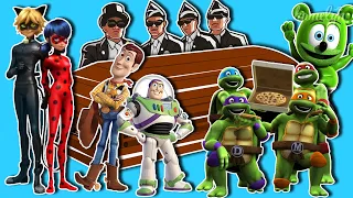 TMNT Turtles & Ladybug and Cat Noir & Gummy Bear & Toy Story - Coffin Dance Meme Song (COVER)