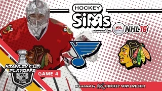 Blues vs Blackhawks: Game 4 (NHL 16 Hockey Sims)